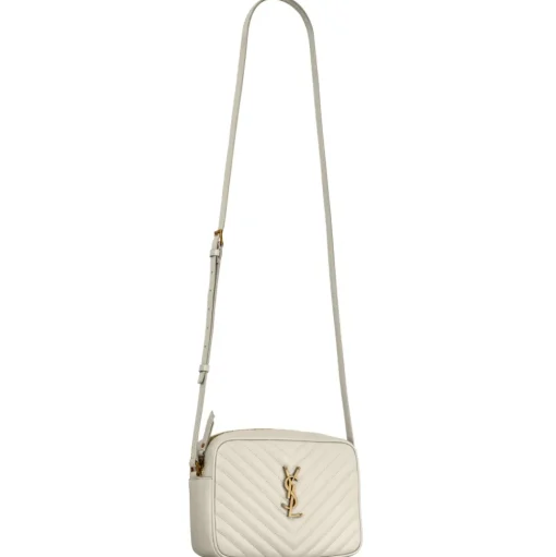 Yves Saint Laurent - Lou Camera Bag in Quilted Leather - Creme Soft - Saint Laurent Exclusive Collection - Avvenice