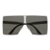Yves Saint Laurent - New Wave 182 Betty Silver Sunglasses in Shiny Metal with Gray Nylon Lenses - Saint Laurent Eyewear - Avvenice