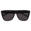 Yves Saint Laurent - New Wave SL 1 Sunglasses with Leather Thick Frame - Black - Saint Laurent Eyewear - Avvenice