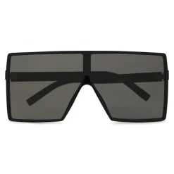 Yves Saint Laurent - New Wave 183 Betty Used Black Sunglasses in Acetate and Gray Lenses - Sunglasses - Saint Laurent Eyewear - Avvenice