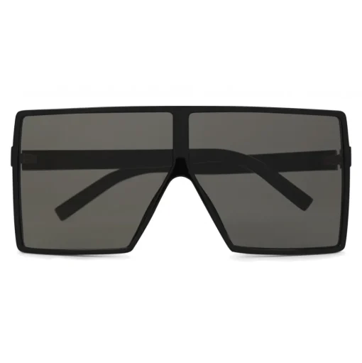 Yves Saint Laurent - New Wave 183 Betty Used Black Sunglasses in Acetate and Gray Lenses - Sunglasses - Saint Laurent Eyewear - Avvenice
