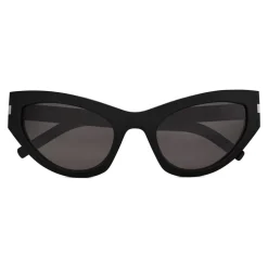 Yves Saint Laurent - New Wave SL 215 Grace Sunglasses with Triangular Frame - Black - Saint Laurent Eyewear - Avvenice
