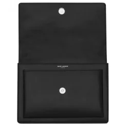 Yves Saint Laurent - Sunset Medium in Smooth Leather - Black Silver - Saint Laurent Exclusive Collection - Avvenice