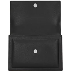 Yves Saint Laurent - Sunset Medium in Coated-Bark Leather - Black - Saint Laurent Exclusive Collection - Avvenice