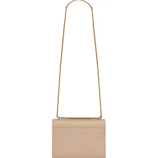 Yves Saint Laurent - Sunset Medium in Smooth Leather - Dark Beige - Saint Laurent Exclusive Collection - Avvenice
