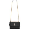 Yves Saint Laurent - Sunset Medium in Crocodile-Embossed Leather - Black - Saint Laurent Exclusive Collection - Avvenice