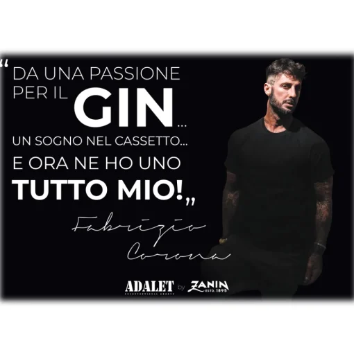 Zanin 1895 - GiuliaN Gin - Distilled - Adalet Unconventional Groove - Fabrizio Corona Official - Italian Original Botanical Gin - Avvenice